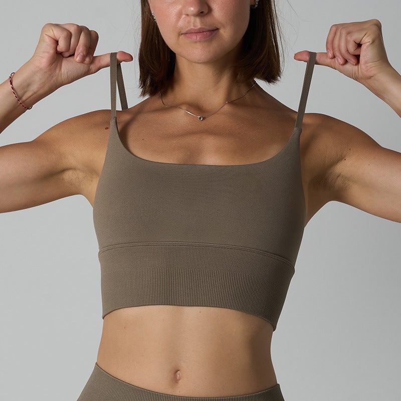 Seamless Bra Fitness Running Shockproof Camisole Yoga Seamless Sports Bra - Image 1